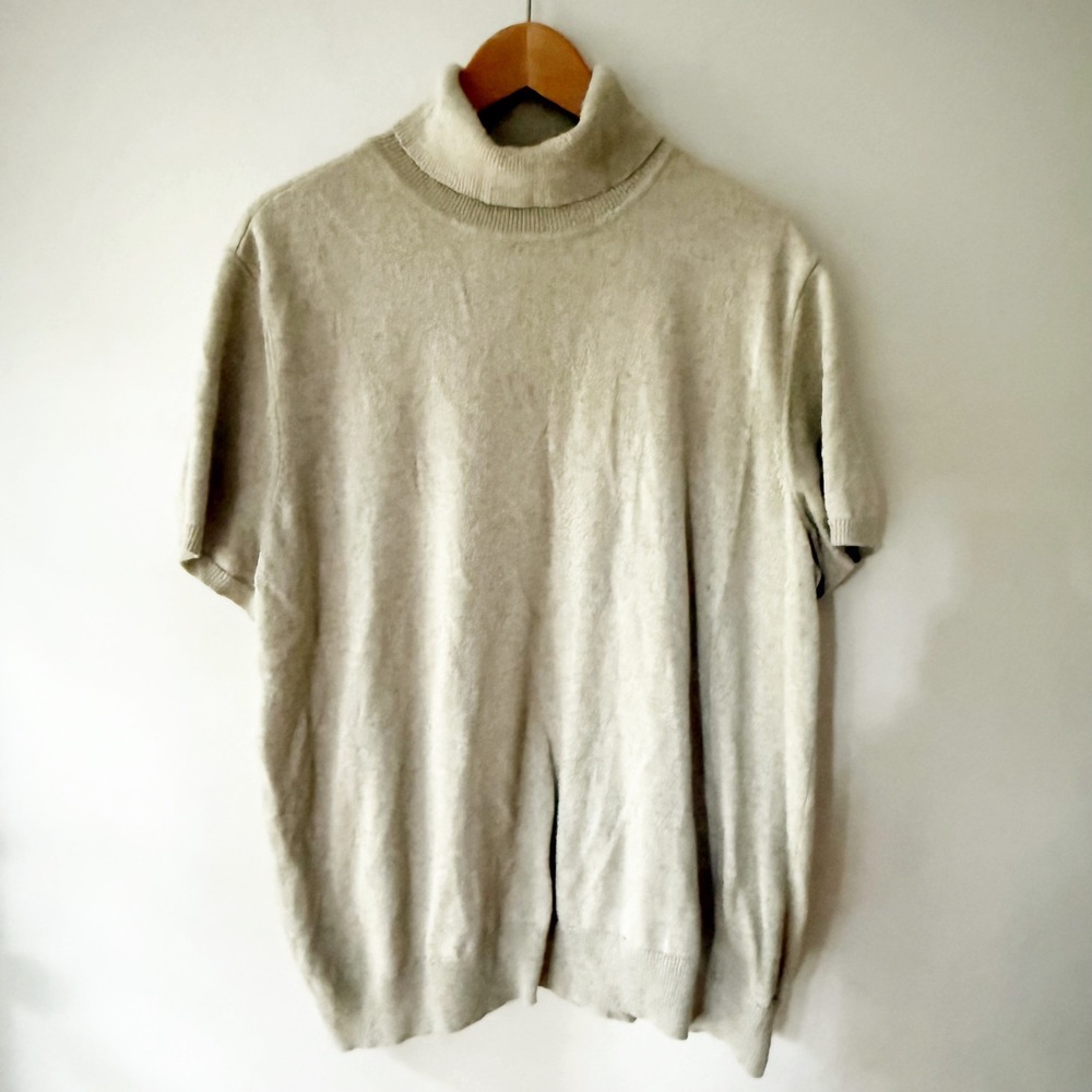 Lauren Ralph Lauren Sweater Women 3X Metallic Turtleneck Shimmer Quiet Luxury